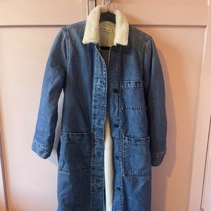 Sherpa lined denim jacket